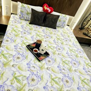 Bedsheet with 2 pillow covers